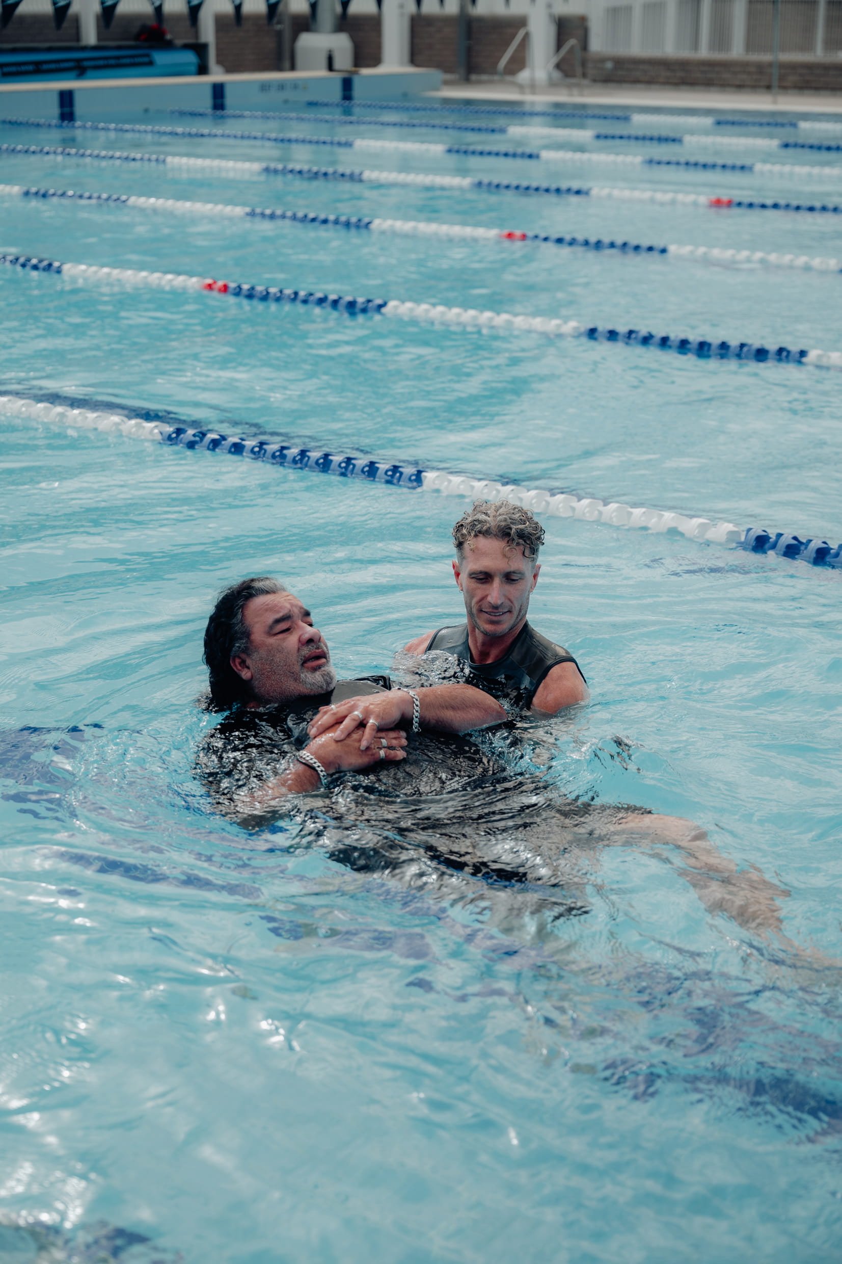 Hydrotherapy session in pool