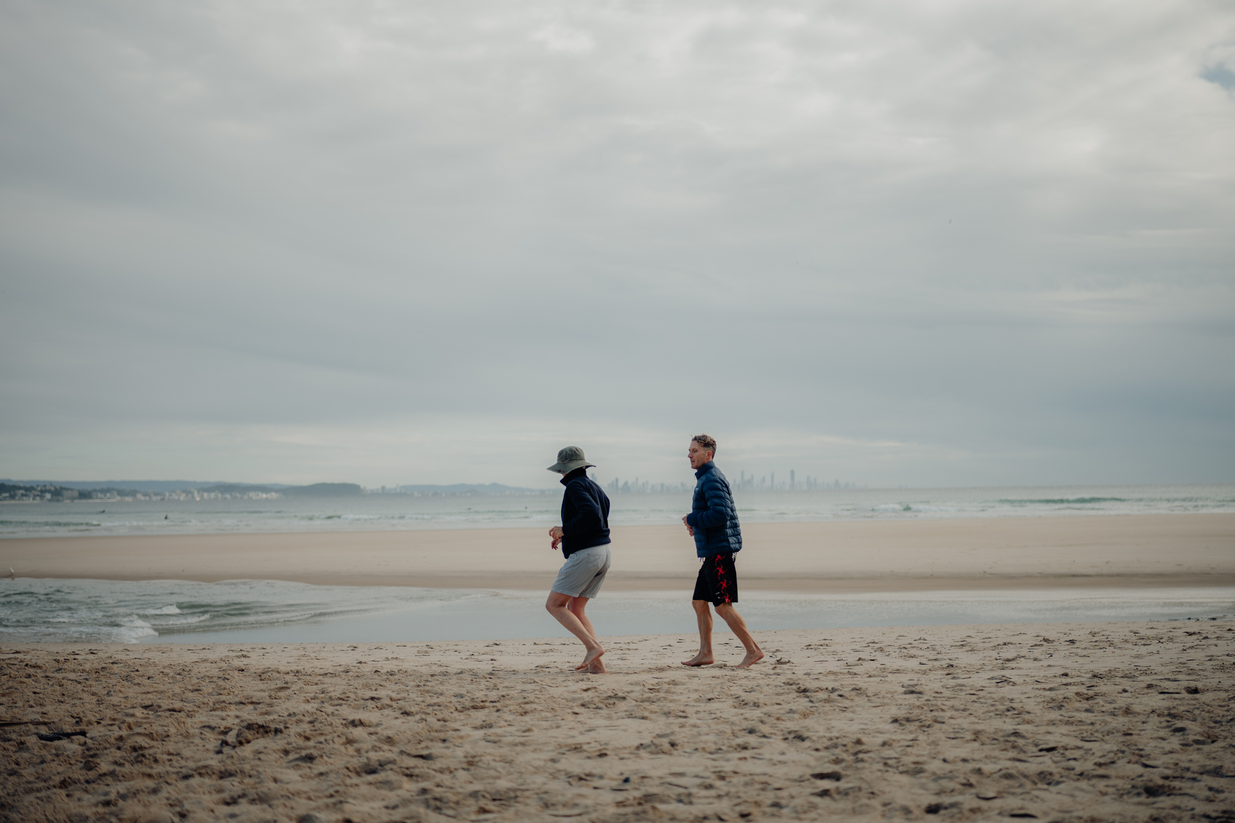 Neurological rehabilitation walk on beach