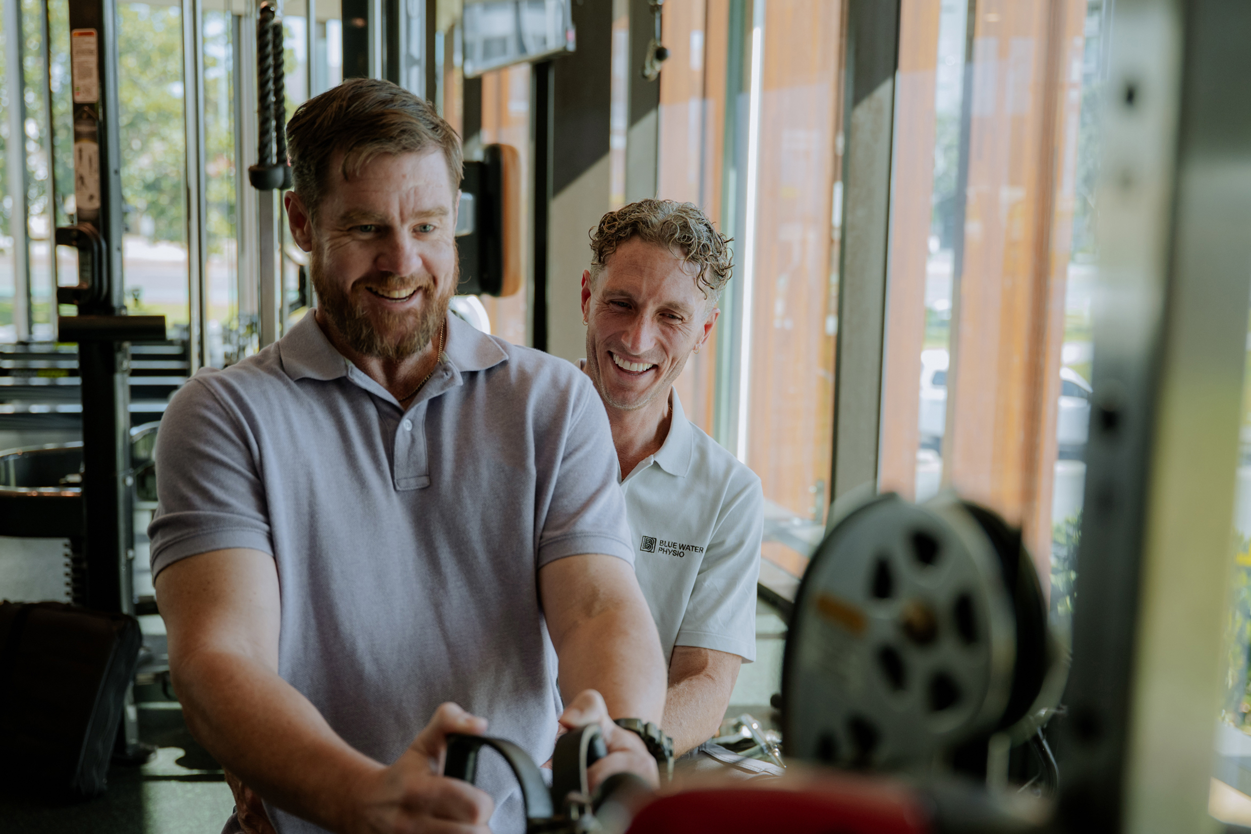 Gym-based rehabilitation exercise session