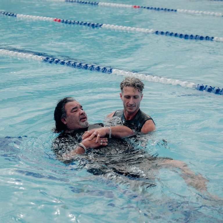 Hydrotherapy session in pool